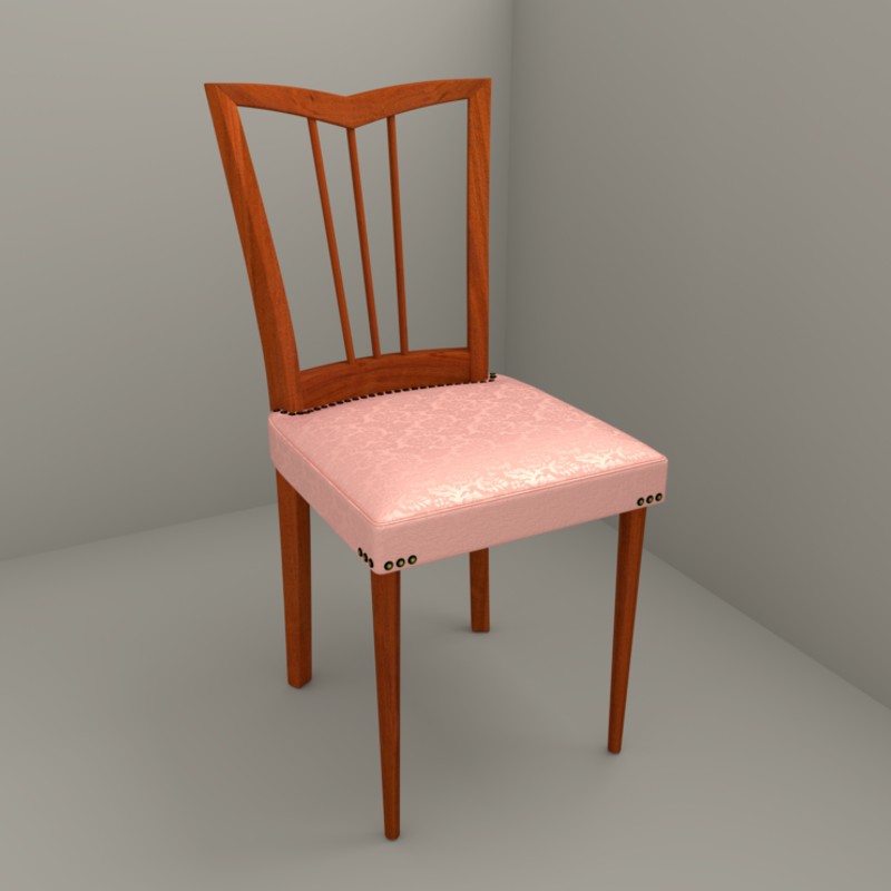 Chair with uv map preview image 1